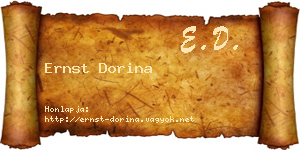 Ernst Dorina névjegykártya