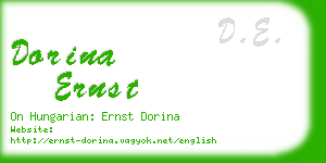 dorina ernst business card